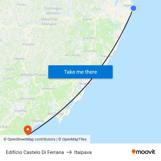 Edifício Castelo Di Ferrana to Itaipava map