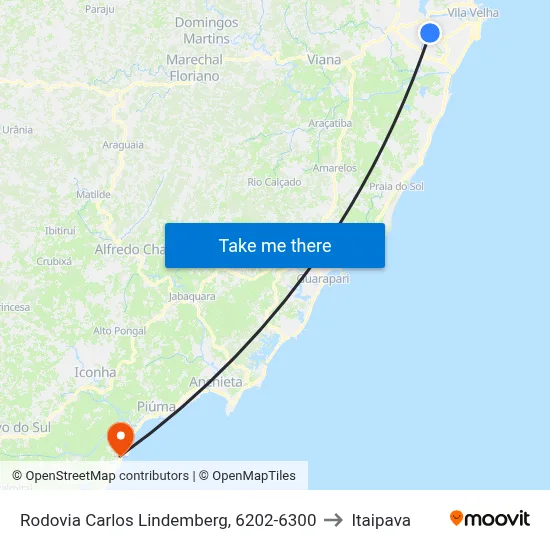 Rodovia Carlos Lindemberg, 6202-6300 to Itaipava map