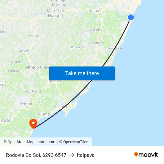 Rodovia Do Sol, 6293-6547 to Itaipava map