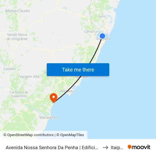 Avenida Nossa Senhora Da Penha | Edifício Luziane to Itaipava map