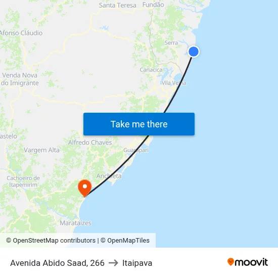 Avenida Abido Saad, 266 to Itaipava map