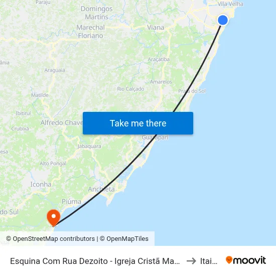 Esquina Com Rua Dezoito - Igreja Cristã Maranata / Santa Gula to Itaipava map
