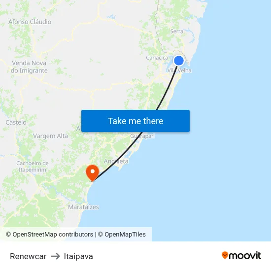 Renewcar to Itaipava map