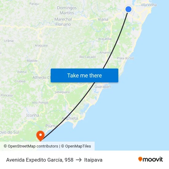 Avenida Expedito García, 958 to Itaipava map