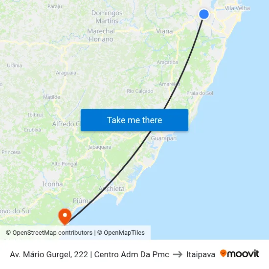 Av. Mário Gurgel, 222 | Centro Adm Da Pmc to Itaipava map