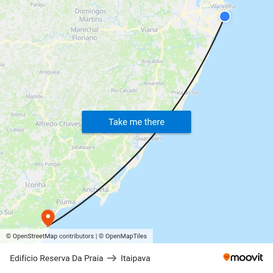 Edifício Reserva Da Praia to Itaipava map