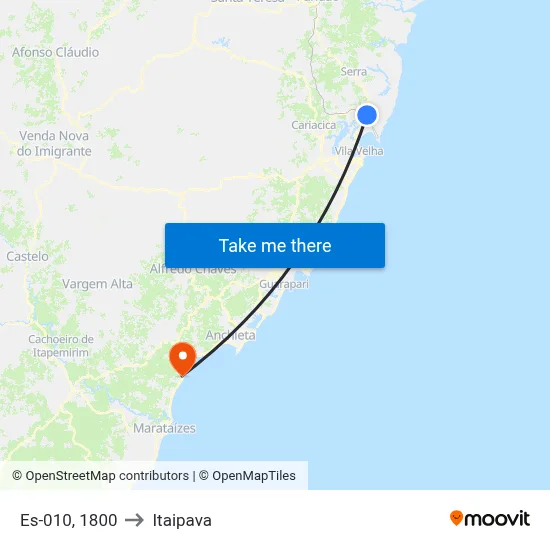 Es-010, 1800 to Itaipava map