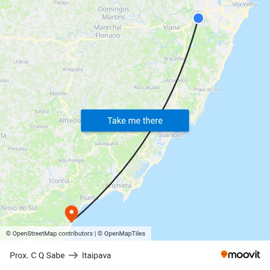 Prox. C Q Sabe to Itaipava map