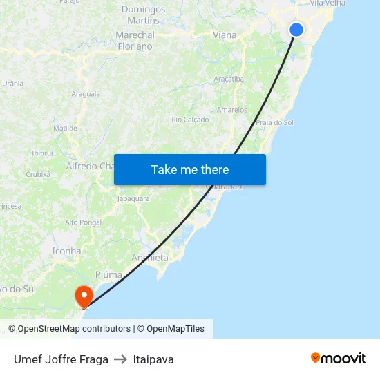 Umef Joffre Fraga to Itaipava map