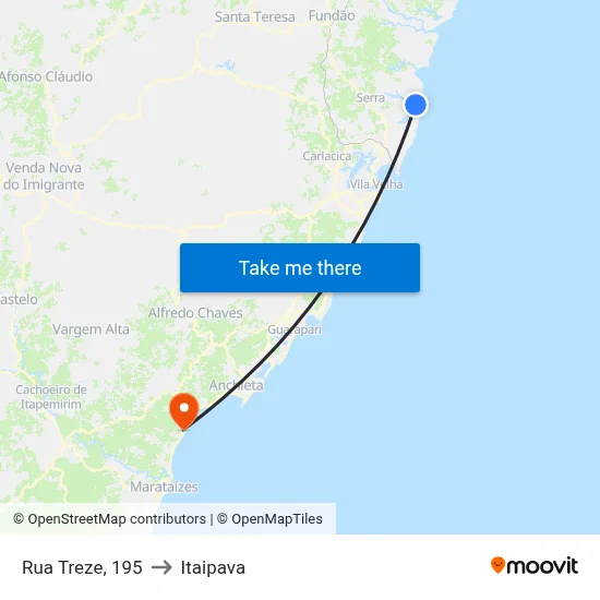 Rua Treze, 195 to Itaipava map