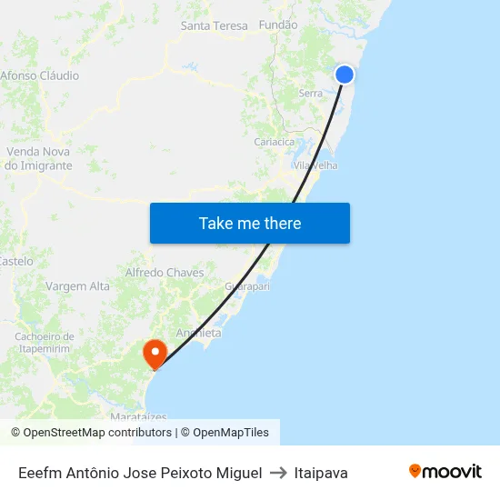 Eeefm Antônio Jose Peixoto Miguel to Itaipava map