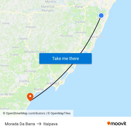Morada Da Barra to Itaipava map