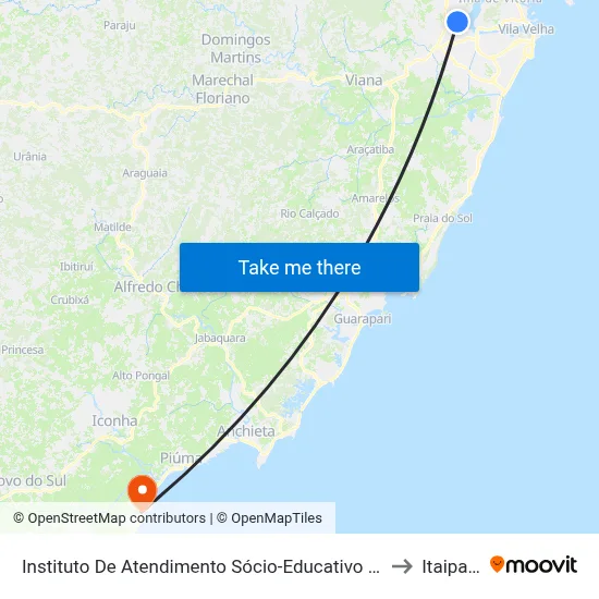Instituto De Atendimento Sócio-Educativo Do Es to Itaipava map