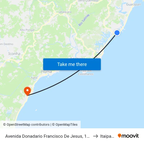 Avenida Donadario Francisco De Jesus, 121 to Itaipava map
