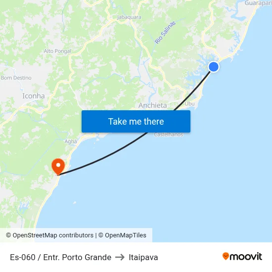Es-060 / Entr. Porto Grande to Itaipava map