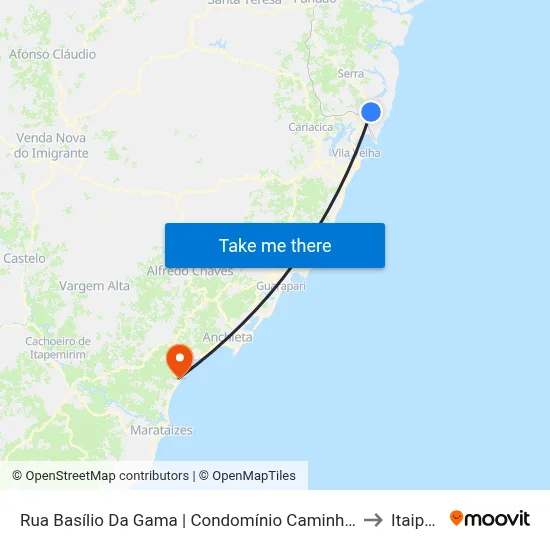 Rua Basílio Da Gama | Condomínio Caminho Do Mar to Itaipava map