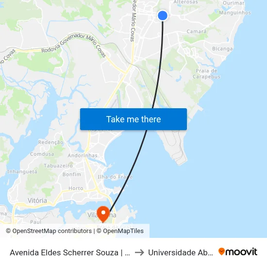 Avenida Eldes Scherrer Souza | Hospital Metropolitano to Universidade Aberta Do Brasil map