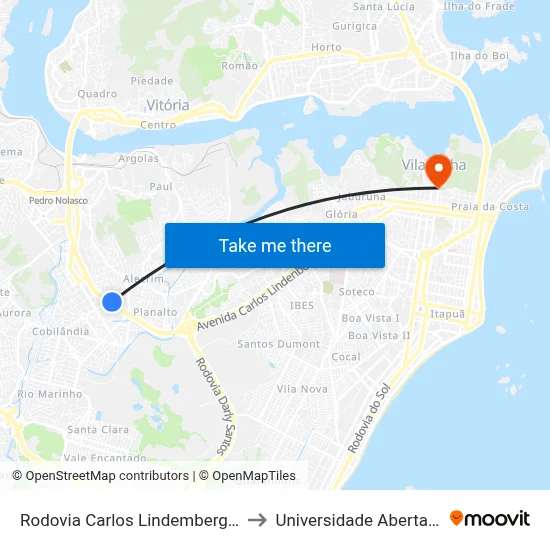 Rodovia Carlos Lindemberg, 6016-6030 to Universidade Aberta Do Brasil map