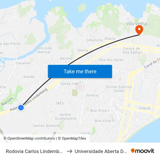 Rodovia Carlos Lindemberg, 523 to Universidade Aberta Do Brasil map