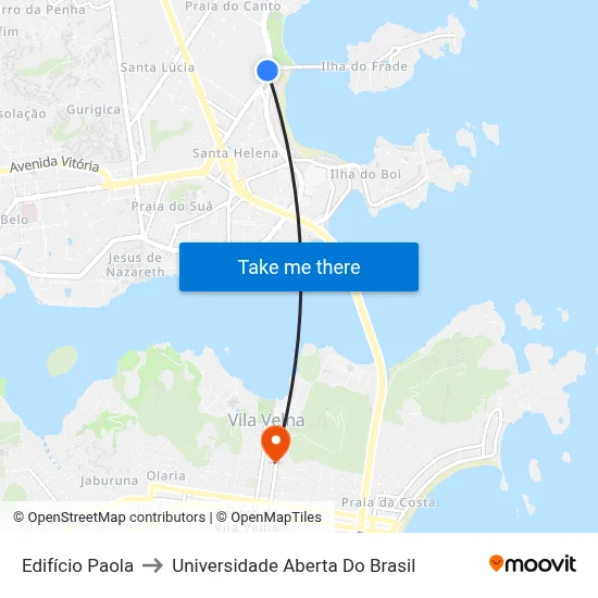 Edifício Paola to Universidade Aberta Do Brasil map