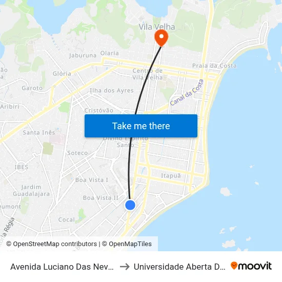 Avenida Luciano Das Neves, 3078 to Universidade Aberta Do Brasil map