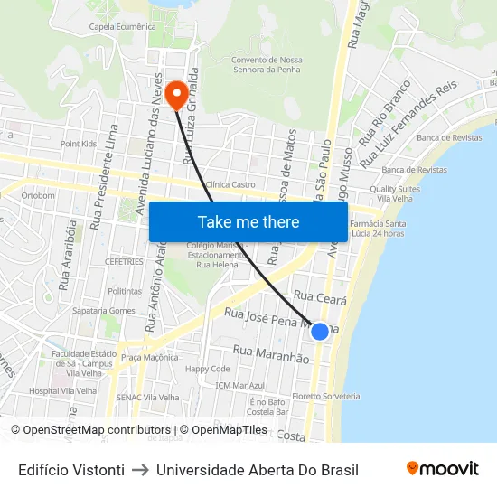 Edifício Vistonti to Universidade Aberta Do Brasil map