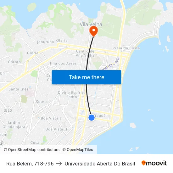 Rua Belém, 718-796 to Universidade Aberta Do Brasil map