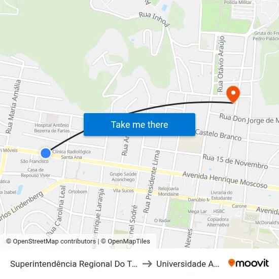 Superintendência Regional Do Trabalho E Emprego - Mte to Universidade Aberta Do Brasil map