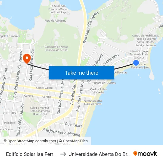 Edifício Solar Isa Ferreira to Universidade Aberta Do Brasil map