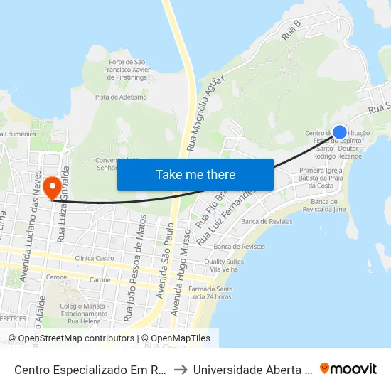 Centro Especializado Em Reabilitação to Universidade Aberta Do Brasil map
