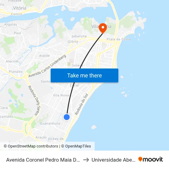 Avenida Coronel Pedro Maia De Carvalho, 510-534 to Universidade Aberta Do Brasil map