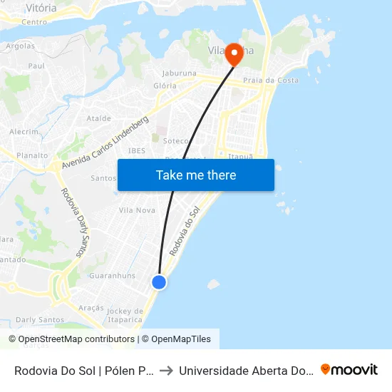 Rodovia Do Sol | Pólen Plantas to Universidade Aberta Do Brasil map