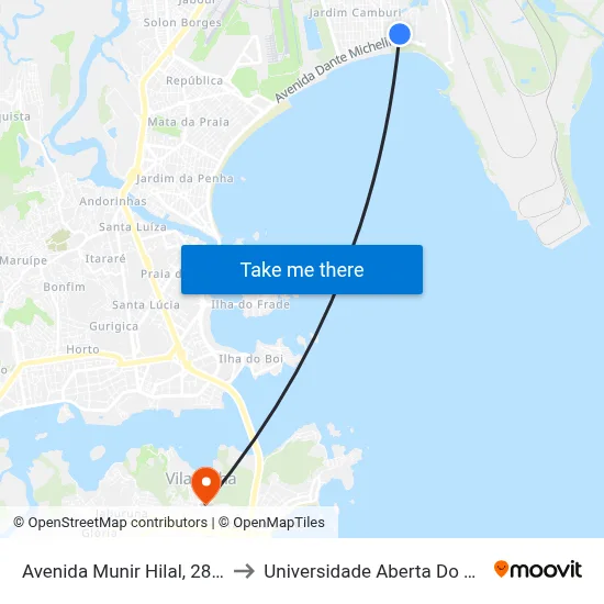 Avenida Munir Hilal, 28-168 to Universidade Aberta Do Brasil map