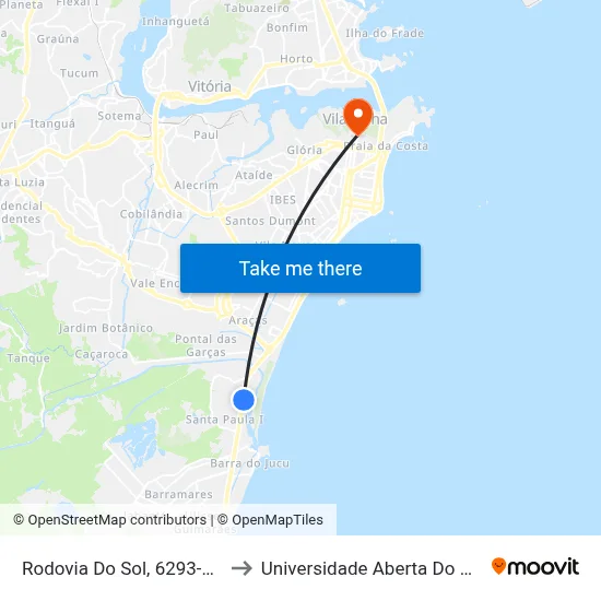 Rodovia Do Sol, 6293-6547 to Universidade Aberta Do Brasil map