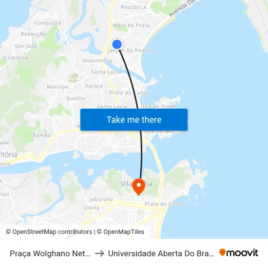 Praça Wolghano Netto to Universidade Aberta Do Brasil map