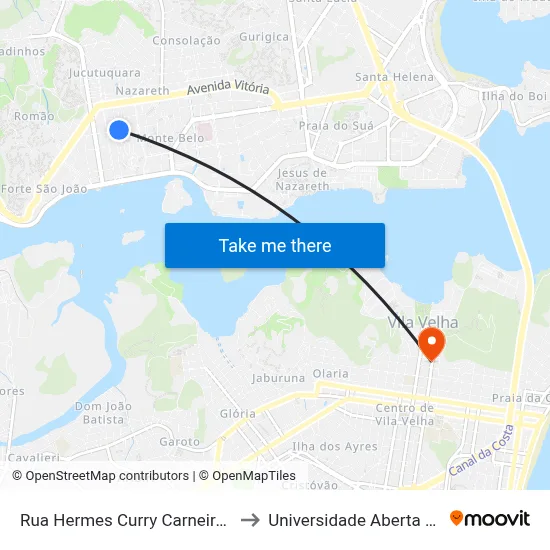 Rua Hermes Curry Carneiro, 310-368 to Universidade Aberta Do Brasil map
