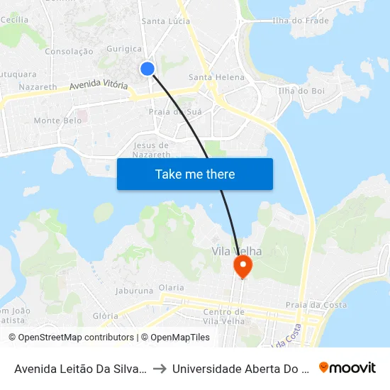 Avenida Leitão Da Silva, 751 to Universidade Aberta Do Brasil map