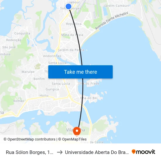 Rua Sólon Borges, 125 to Universidade Aberta Do Brasil map