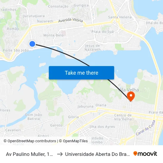 Av Paulino Muller, 175 to Universidade Aberta Do Brasil map
