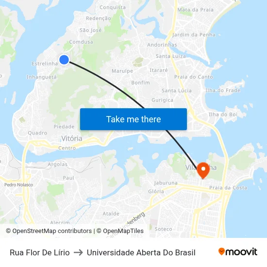 Rua Flor De Lírio to Universidade Aberta Do Brasil map