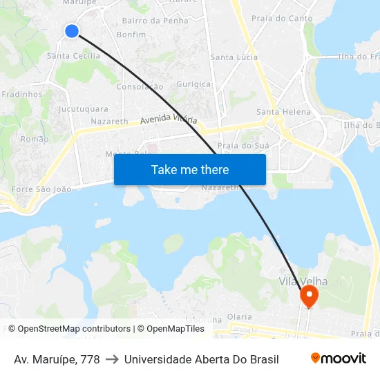Av. Maruípe, 778 to Universidade Aberta Do Brasil map