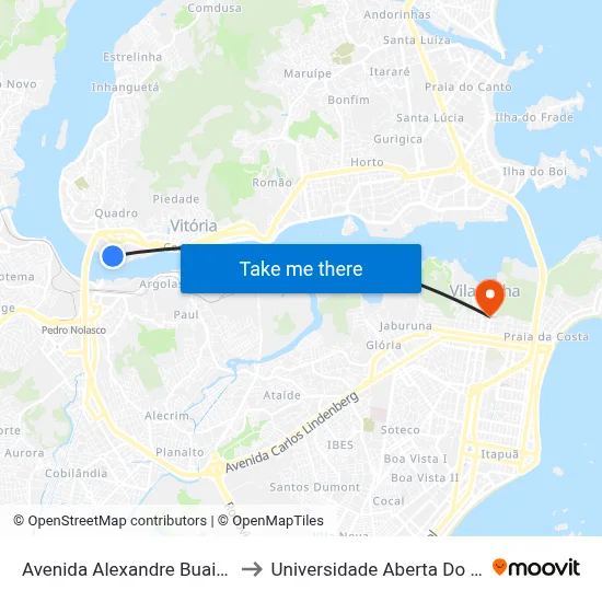 Avenida Alexandre Buaiz, 503 to Universidade Aberta Do Brasil map