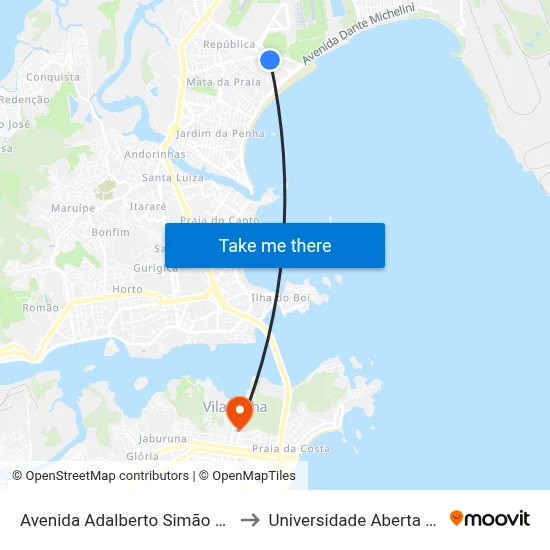 Avenida Adalberto Simão Nader, 238 to Universidade Aberta Do Brasil map