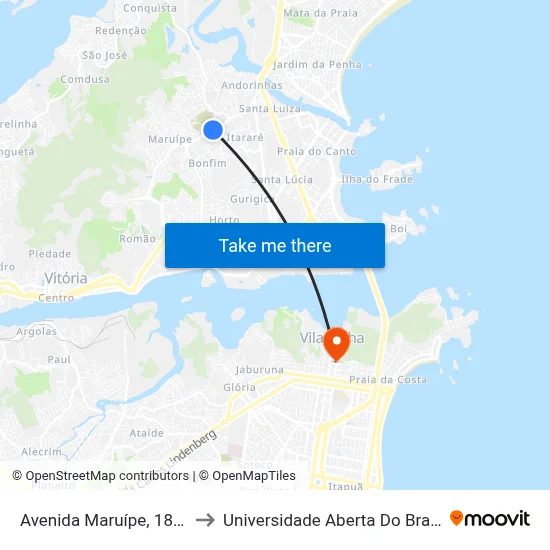 Avenida Maruípe, 1875 to Universidade Aberta Do Brasil map