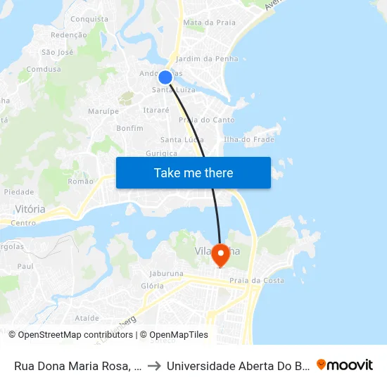 Rua Dona Maria Rosa, 425 to Universidade Aberta Do Brasil map