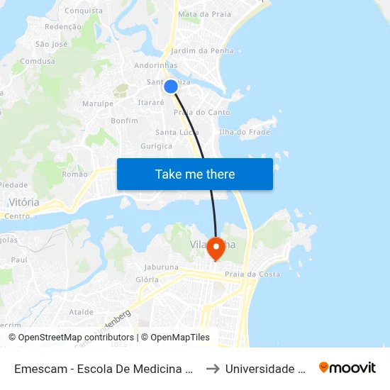 Emescam - Escola De Medicina Da Santa Casa De Misericórdia to Universidade Aberta Do Brasil map