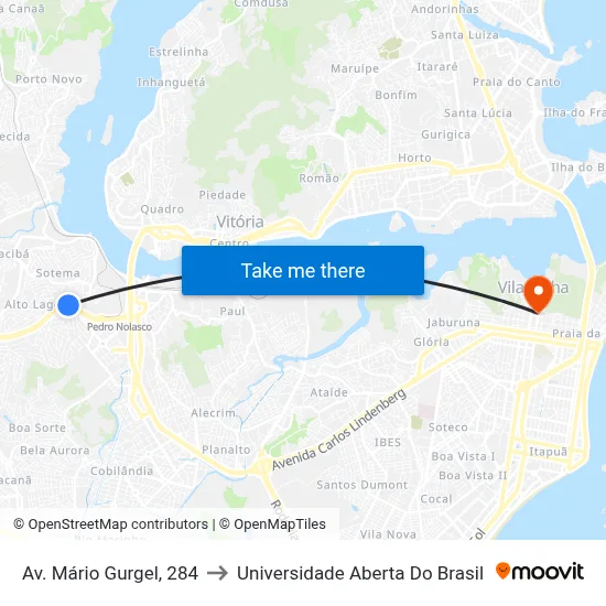Av. Mário Gurgel, 284 to Universidade Aberta Do Brasil map