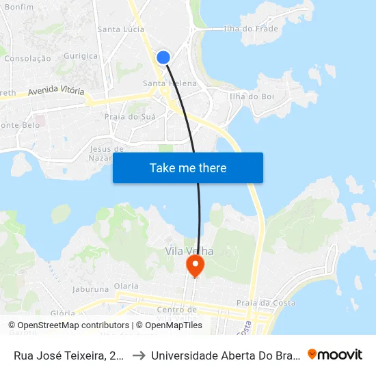 Rua José Teixeira, 228 to Universidade Aberta Do Brasil map