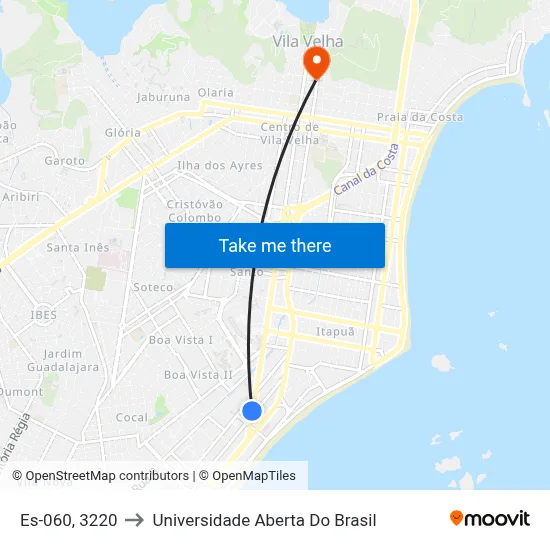 Es-060, 3220 to Universidade Aberta Do Brasil map