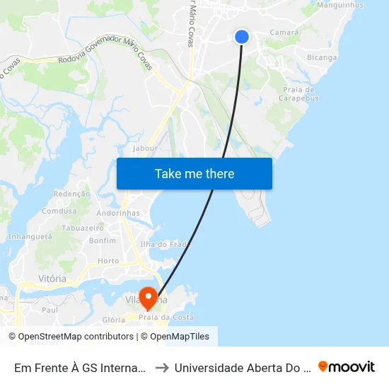 Em Frente À GS Internacional to Universidade Aberta Do Brasil map